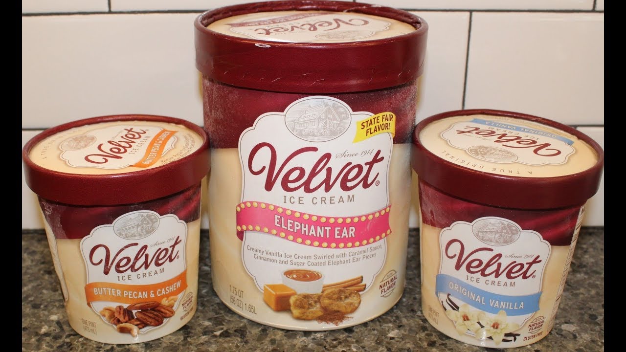 Velvet Ice Cream Butter Pecan & Cashew, Elephant Ear and Original