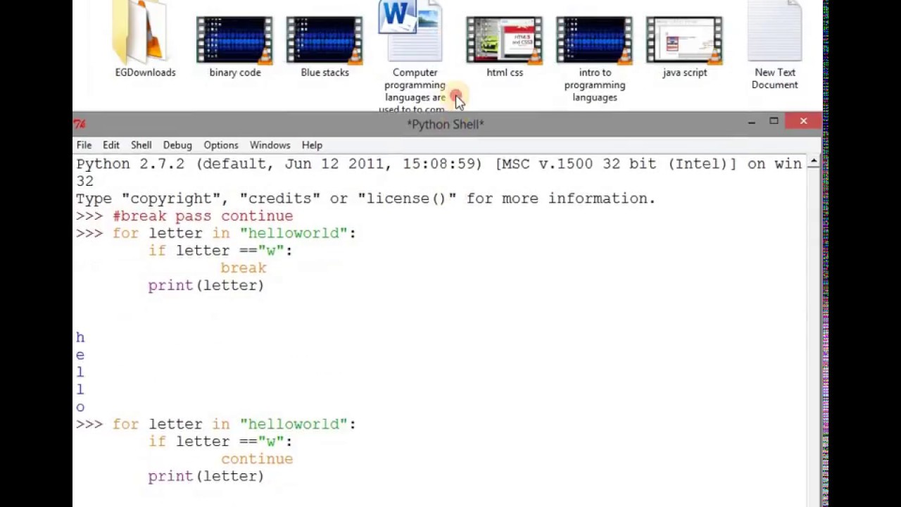 Python | Break | Continue | Pass statements. - YouTube