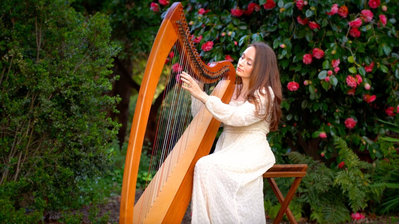 Grateful Heart: 1 Hour of Soothing Harp Music | Sarah Bhalla