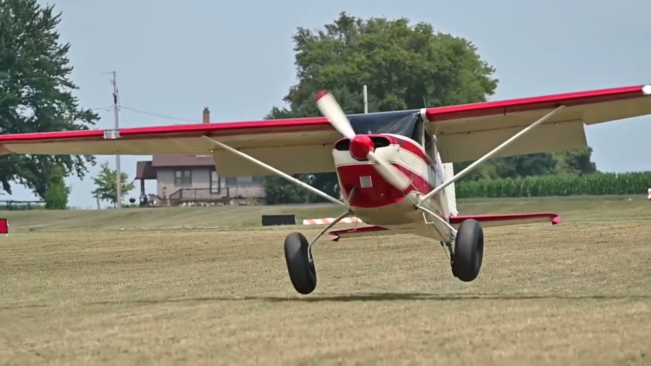 Spectacular Cessna 172 Landing At Sodbusters Stol Airfield