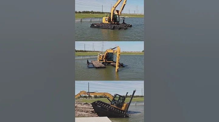 Yes, that’s an excavator in the water. 🌊🚜