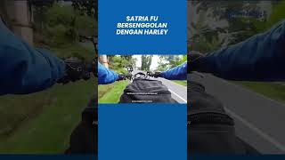 Detik-detik Kecelakaan Pemotor Satria Terjatuh Masuk Jurang Bersenggolan dengan Harley