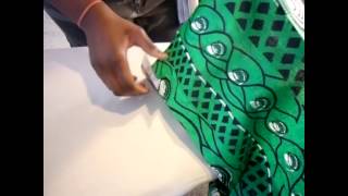 Removing Sticky Labels from African Prints