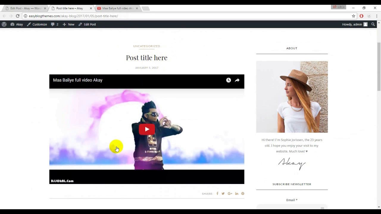 Akay Blog - Create Video, Gallery & Audio Post