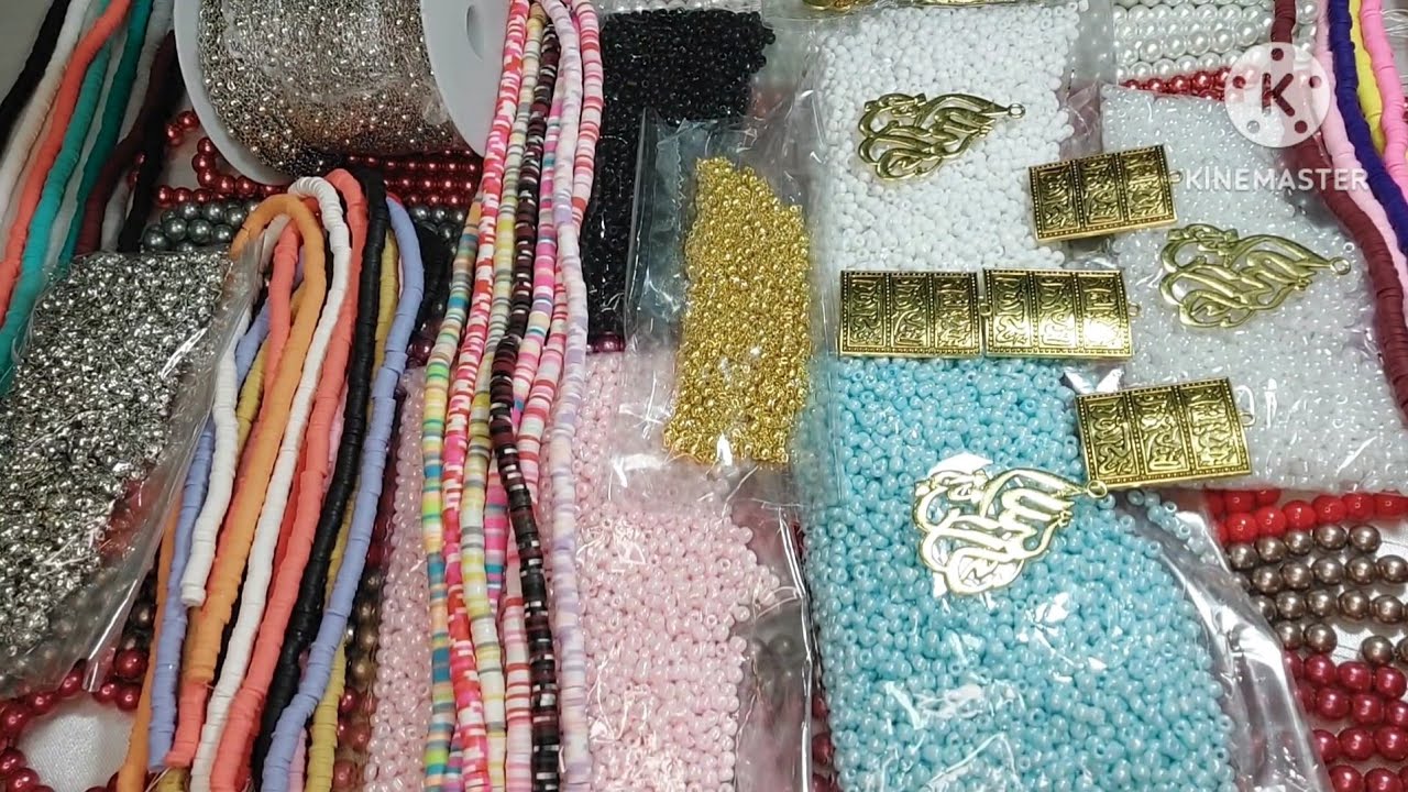 مشترياتى الجديده بالأسعار الجديده من حارة المزين والوان جديده لخرز الرابر -الجاميكا وخرز التفسيره