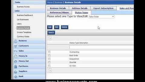 How to create a custom status for your sales and purchase processes.wmv