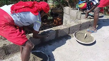 Roof Curring Construction_Slap Reinforcement Concrete Water Curing on Perfect|With Hollow Blocks