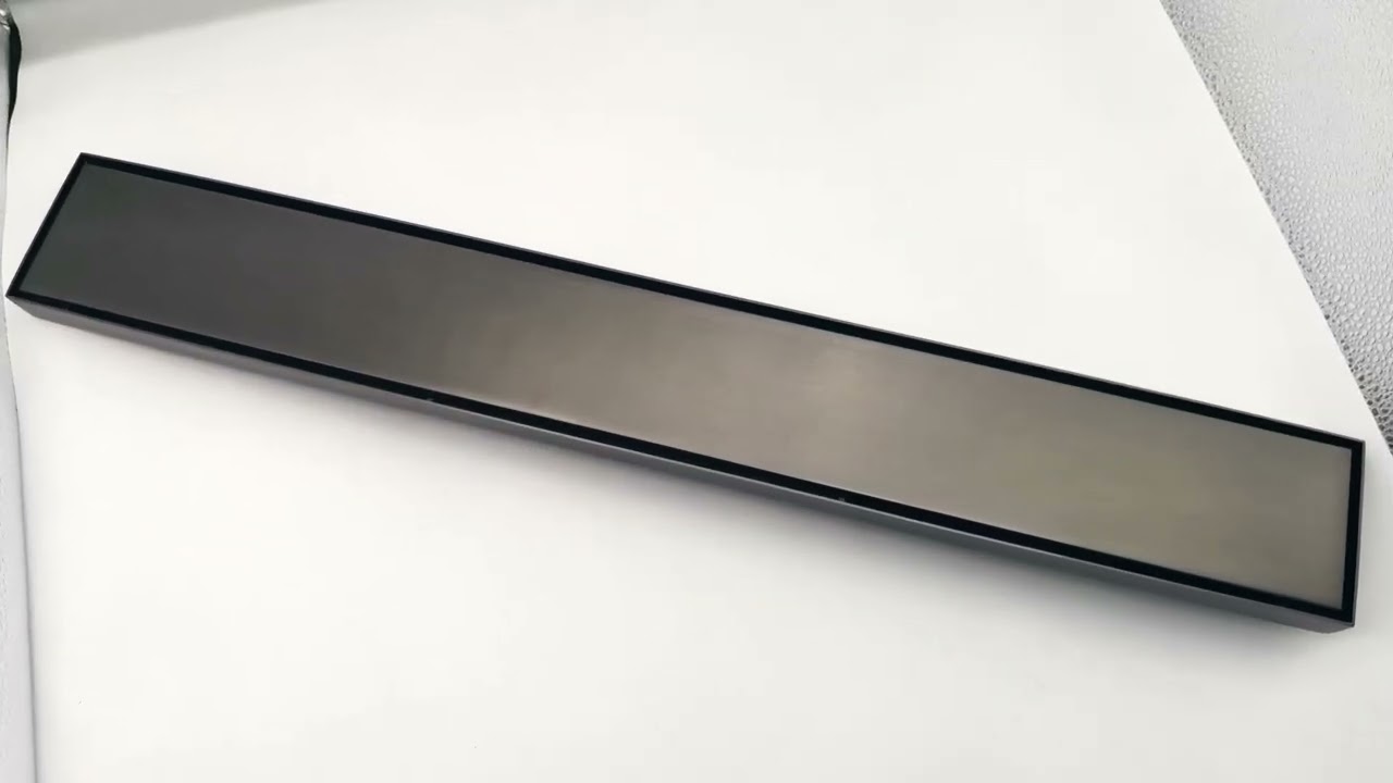 Linear Shower Drain Matt Black PVD Coated Long Floor Drainer   استنزاف دش خطي  أسود غير لامع PVD