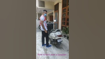 How to kick start a scooter !!! #activa #honda