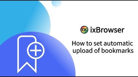 How to set automatic upload of bookmarks