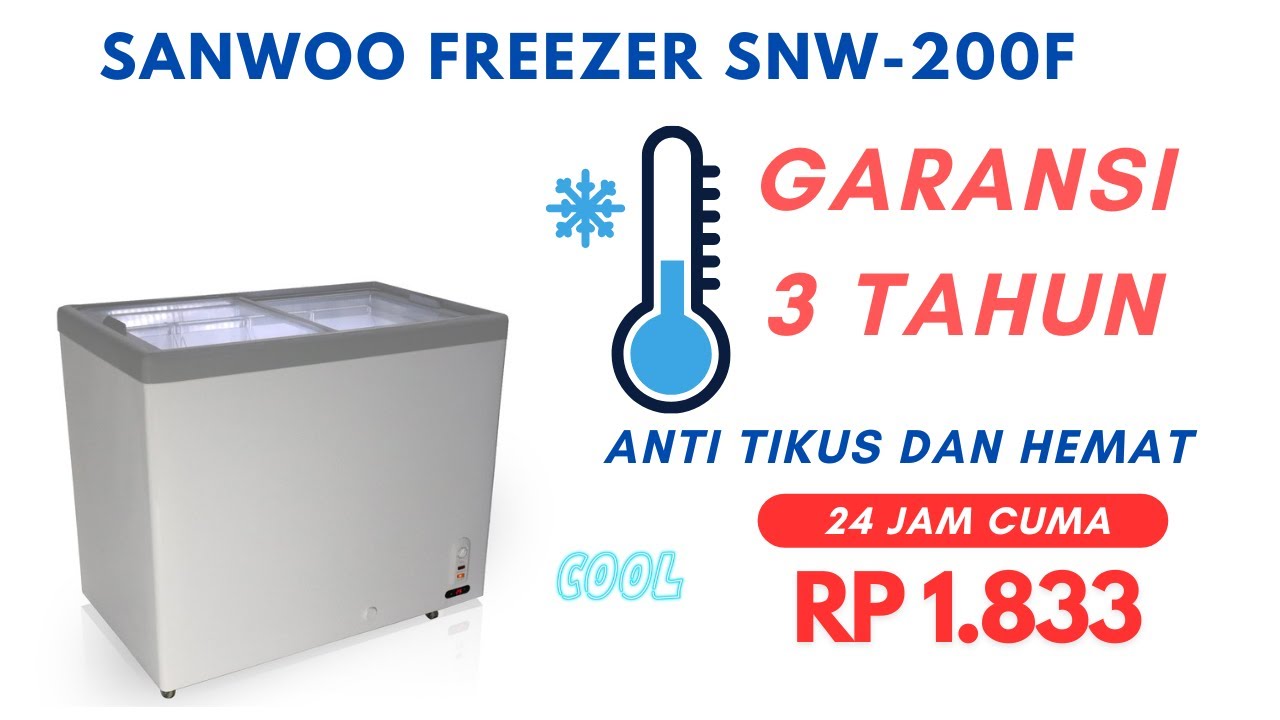 Review Sanwoo Freezer SNW 200F yang dipakai brand Belfood YouTube