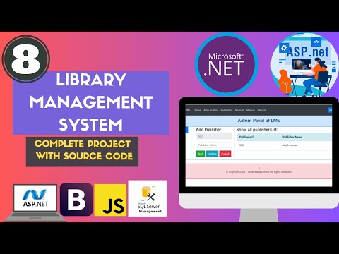 Library Management System ASP.NET C# Project with source code Part-8 | Publisher Page  | CoderBaba