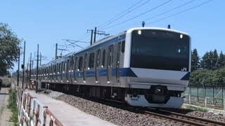 E531系0番台.K-470編成が水戸線.ワンマン.友部行きとして小田林〜結城間を徐行しながら通過するシーン‼️