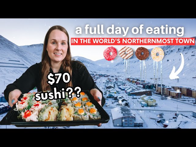 Travel vlog - $$ full day of EATING in Longyearbyen | *restaurants, errands, working out etc*