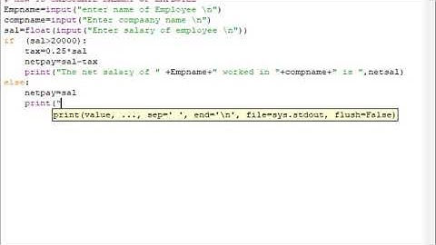 How to calculate salary of employee in python