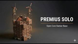 Premius Solo Open Core Bunker Base | Full Build #rust #rustbase #rustbasedesign #rustbuilding