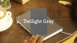 Twilight Gray Leather Notebook by Leatherpress