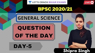 Question of The Day | Day 5 | Science l BPSI 2020/21 l Shipra Singh