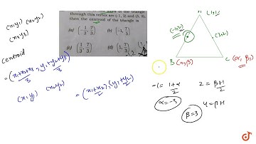21. If a vertex of a triangle is (1, 1) and the midpoints of two sides of the triangle through ...