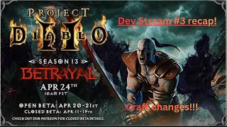 Project Diablo 2 Season 13 - Dev Stream #3 LoD & Crafting changes!