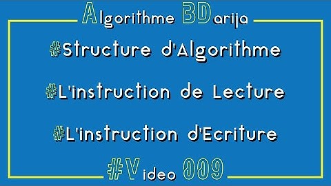 Algorithme BDarija 009 | Structure d