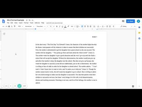 MLA Format on Google Docs