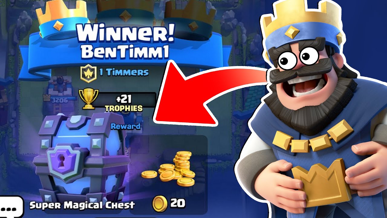 Clash Royale FIRST FREE SUPER MAGICAL CHEST!! & I Just Cant ... - 