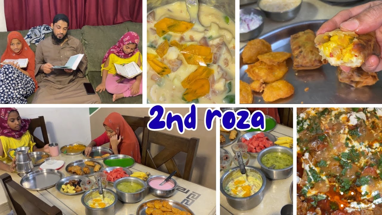2nd roza delicious vlog | cheesy paneer switz roll | fruity falooda custard | mutton masala in sehri