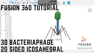 Fusion 360 tutorial: Making a 3d Bacteriaphage (20 sided Icosahedral shape)