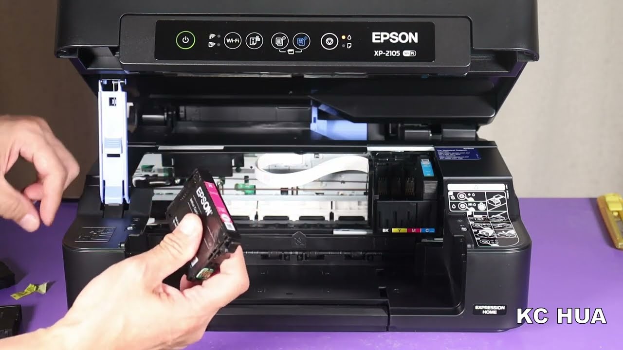 EPSON XP - 2105 Printer Unboxing 