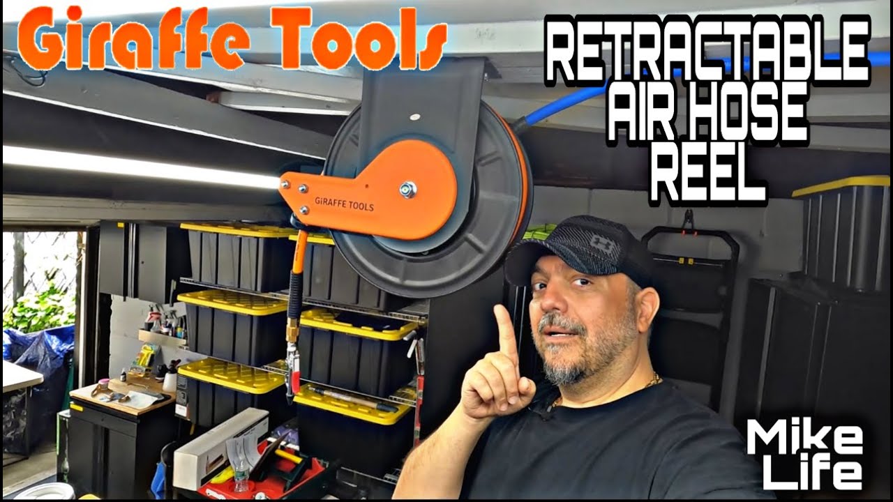 Giraffe Tools 50ft Retractable Air Hose Reel Review & Install