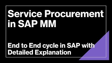 Service Purchase Order in SAP MM | Item Category "D" | Create Service PO and Service Entry Sheet