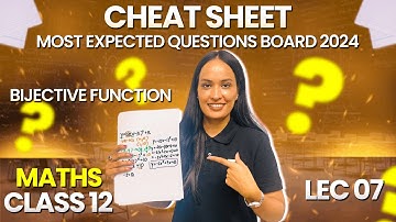 Expected Question on Bijective Function 07 🔥 | Relations and Functions🔥😨 | Class 12 Maths Ch 1