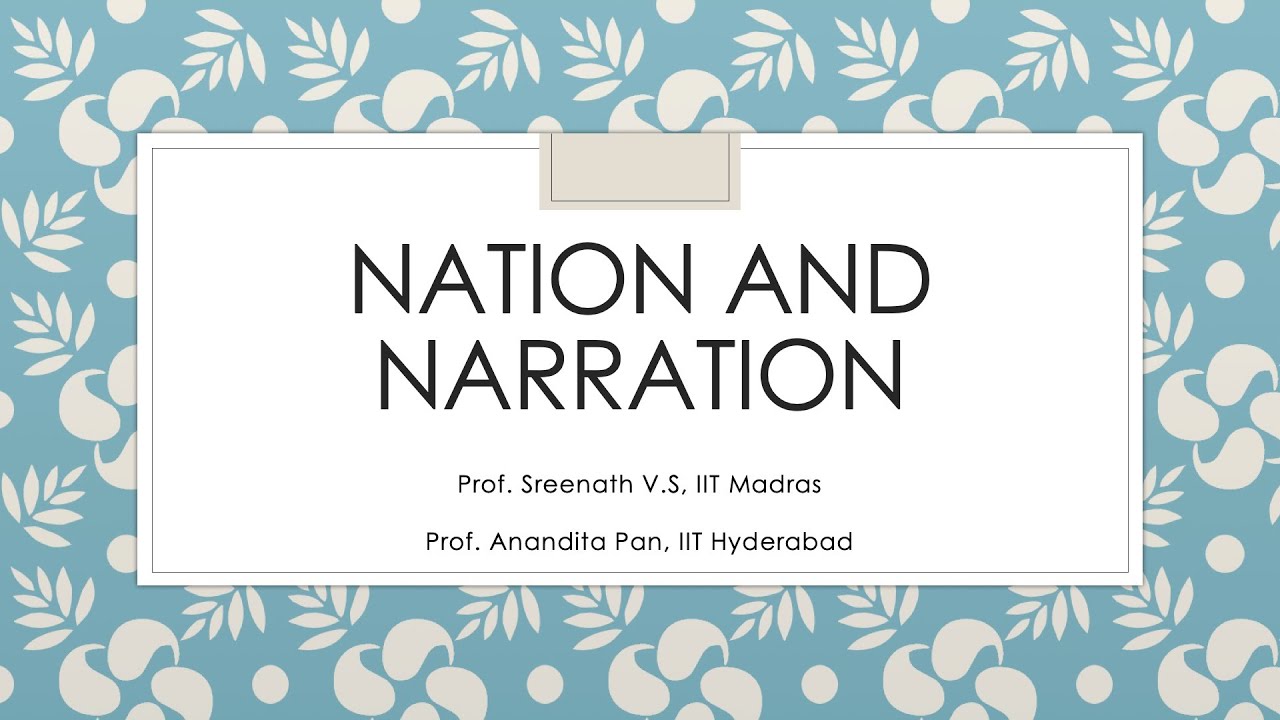 Nation and Narration