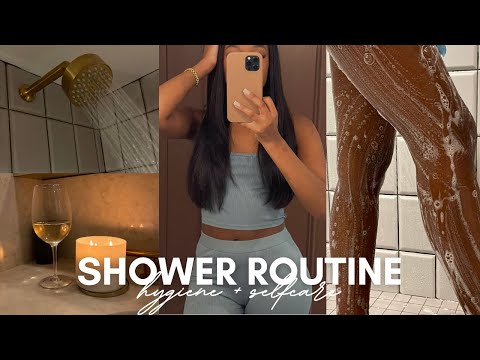 MY NIGHT TIME SELF CARE SHOWER ROUTINE | UNWIND WITH ME | FEMININE HYGIENE + SHOWER ESSENTIALS