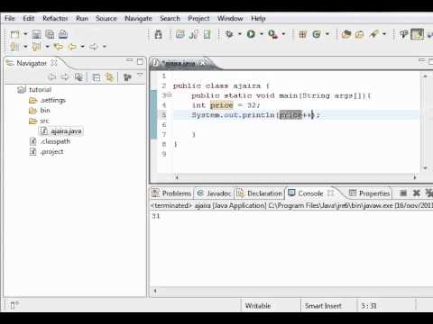 incrementing operator (java tutorial in bangla) - YouTube