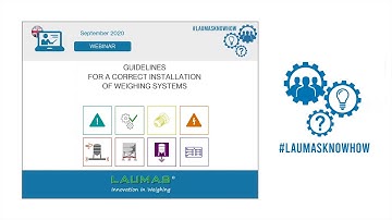 Guidelines for the correct installation of weighing systems