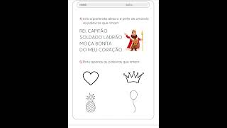 ATIVIDADES COM RIMA 11 PAG- CLICA NO LINK DA LOJA SABER DIDÁTICO NA BIO