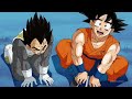 Beerus chases Goku and Vegeta