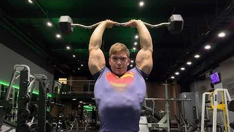 Seated Overhead Triceps Extension        (Ez Curl Bar)