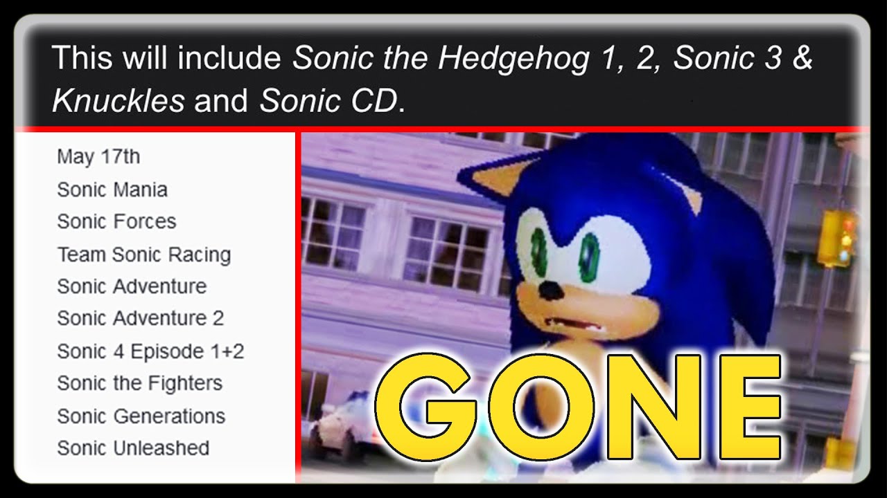 Sega is delisting classic Sonic the Hedgehog games