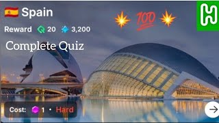 🇪🇸 Spain Quiz Answers | HICH App | Earn in Pound | Joining Link Available in Description screenshot 1