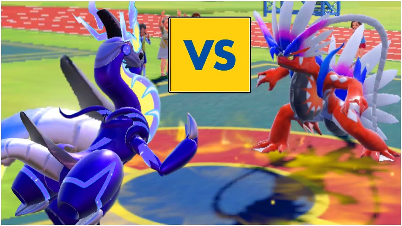 Pokemon Scarlet and Violet - Koraidon vs Miraidon Faces Their