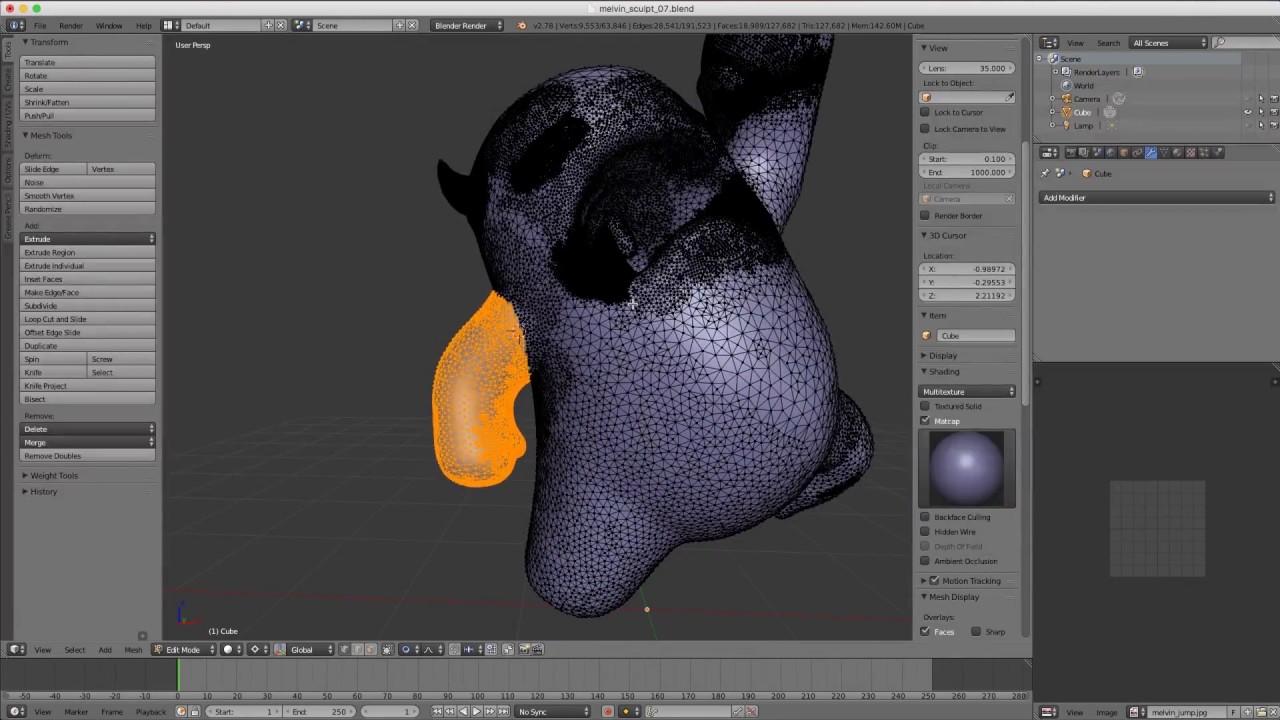 Resize Parts Of Your Sculpt Easily In Blender Mode YouTube