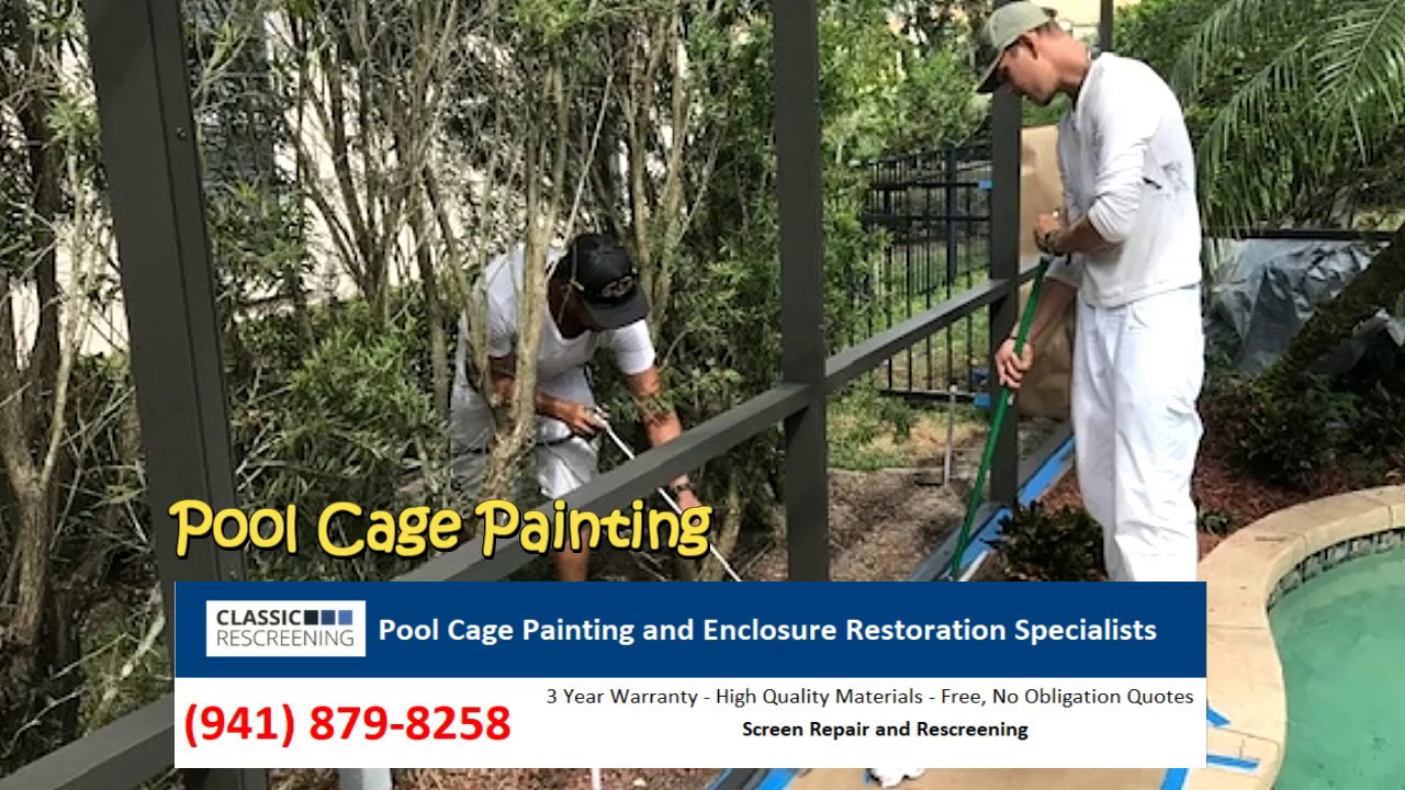 Pool Cage Painting and Enclosure Rescreening Specialists YouTube