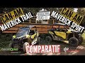 Magazinequadtv  comparatif canam maverick trail et canam maverick sport