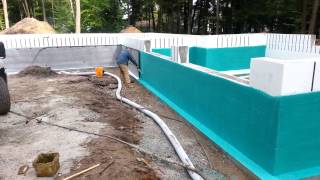 Rub-R-Wall Waterproofing on ICF Foundation