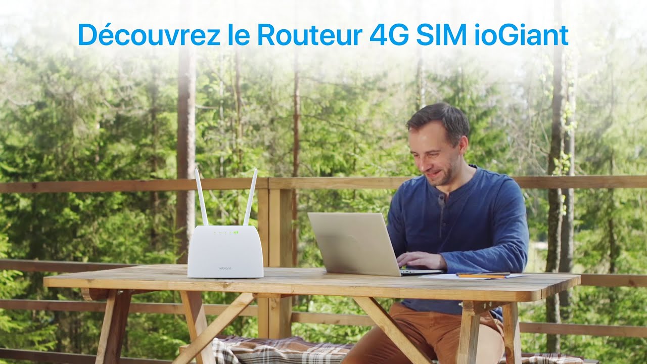 Routeur 4G LTE IoGiant WiFi AC1200 - Box 4G Déverrouillée Plug & Play Jusqu'à 64 Appareils, 2 Ports RJ45