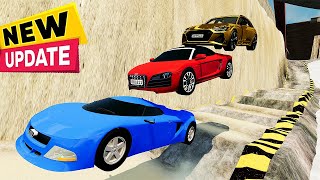 아우디 차량 VS 위험한 다운 범프 #3 속도 상승 충돌 / BeamNG 드라이브 screenshot 2