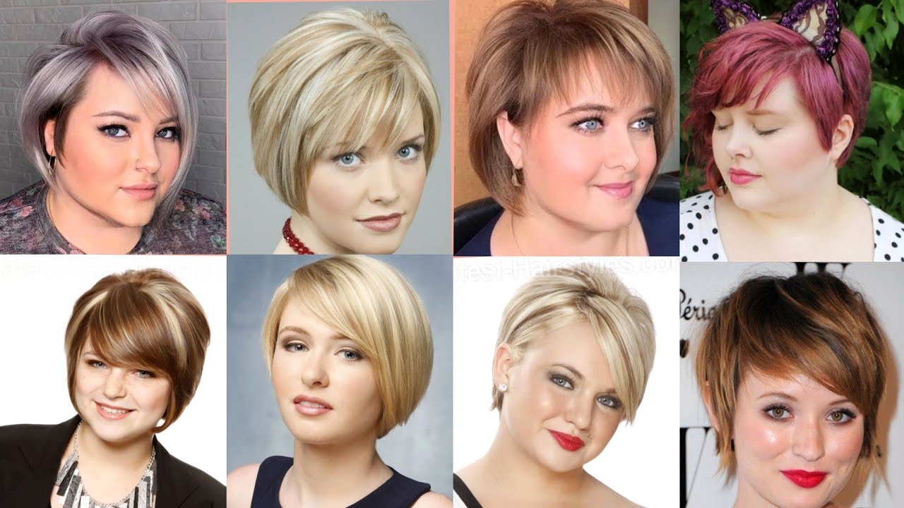 40-60yrs SHORT HAIRSTYLES for Chubby Face Divas - YouTube